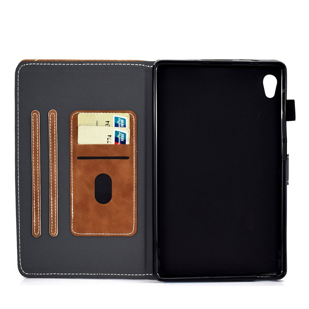 Microfiber Leather with Stand Case and Card Slots for Lenovo Tab M10 HD Gen 2 X306X - Brown