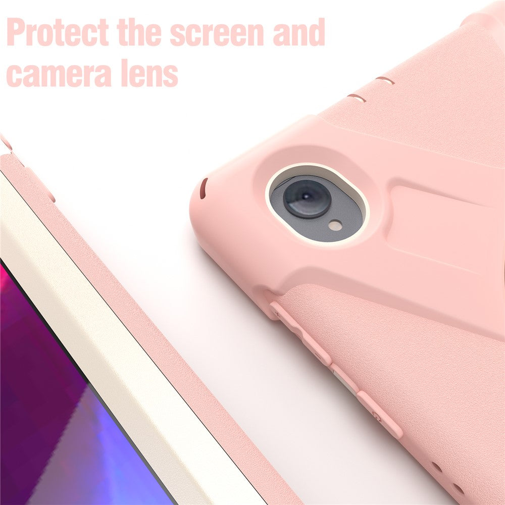 PC + Silicone Case with Kickstand Shoulder Strap for Lenovo Tab M10 Plus (2020) / K10 (2021) TB-X606F / 606X / X6C6F / X6C6X / X6C6NBF - Pink