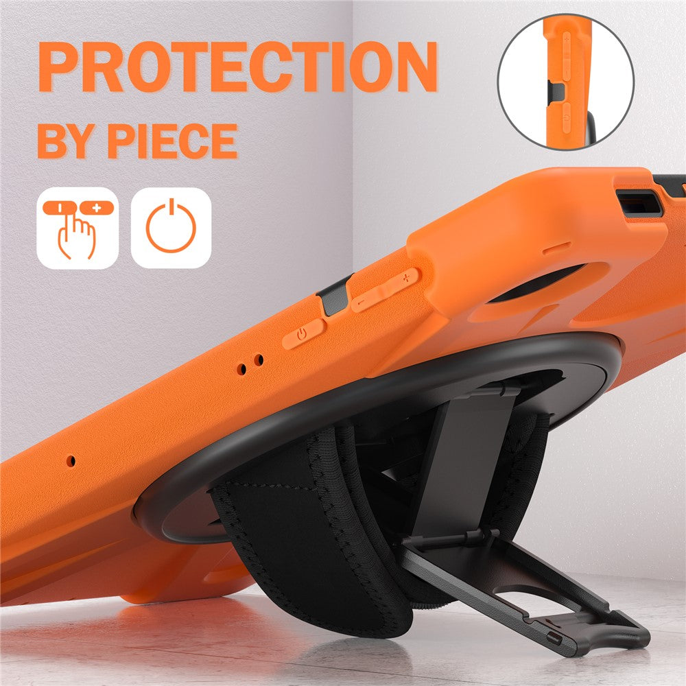 360° Swivel Kickstand PC + Silicone Case for Lenovo Tab M10 Plus (2020) / K10 (2021) TB-X606F / 606X / X6C6F / X6C6X / X6C6NBF - Orange