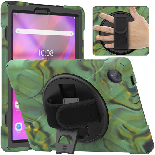 360° Swivel Kickstand PC + Silicone Case for Lenovo Tab M10 Plus (2020) / K10 (2021) TB-X606F / 606X / X6C6F / X6C6X / X6C6NBF - Camouflage