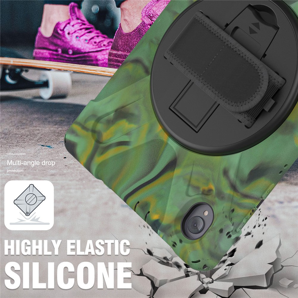 360° Swivel Kickstand PC + Silicone Case for Lenovo Tab M10 Plus (2020) / K10 (2021) TB-X606F / 606X / X6C6F / X6C6X / X6C6NBF - Camouflage