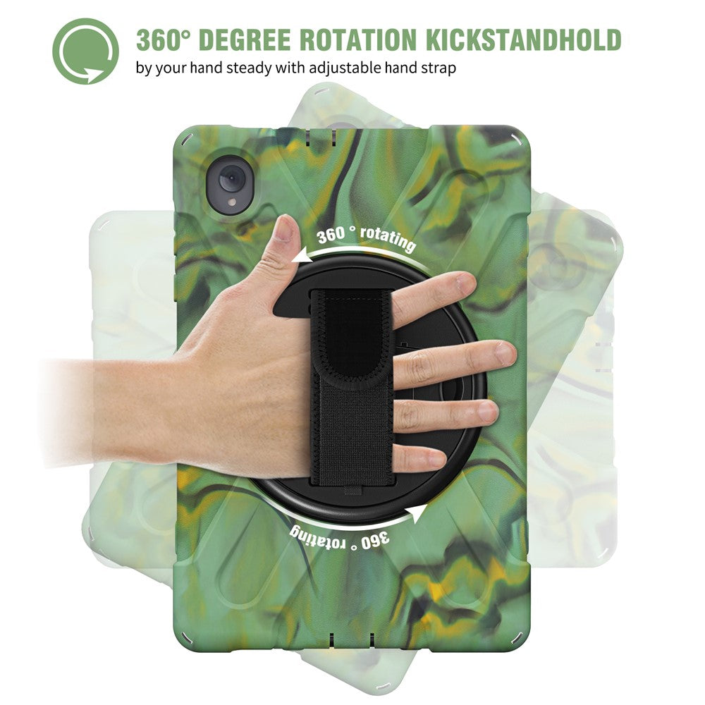 360° Swivel Kickstand PC + Silicone Case for Lenovo Tab M10 Plus (2020) / K10 (2021) TB-X606F / 606X / X6C6F / X6C6X / X6C6NBF - Camouflage
