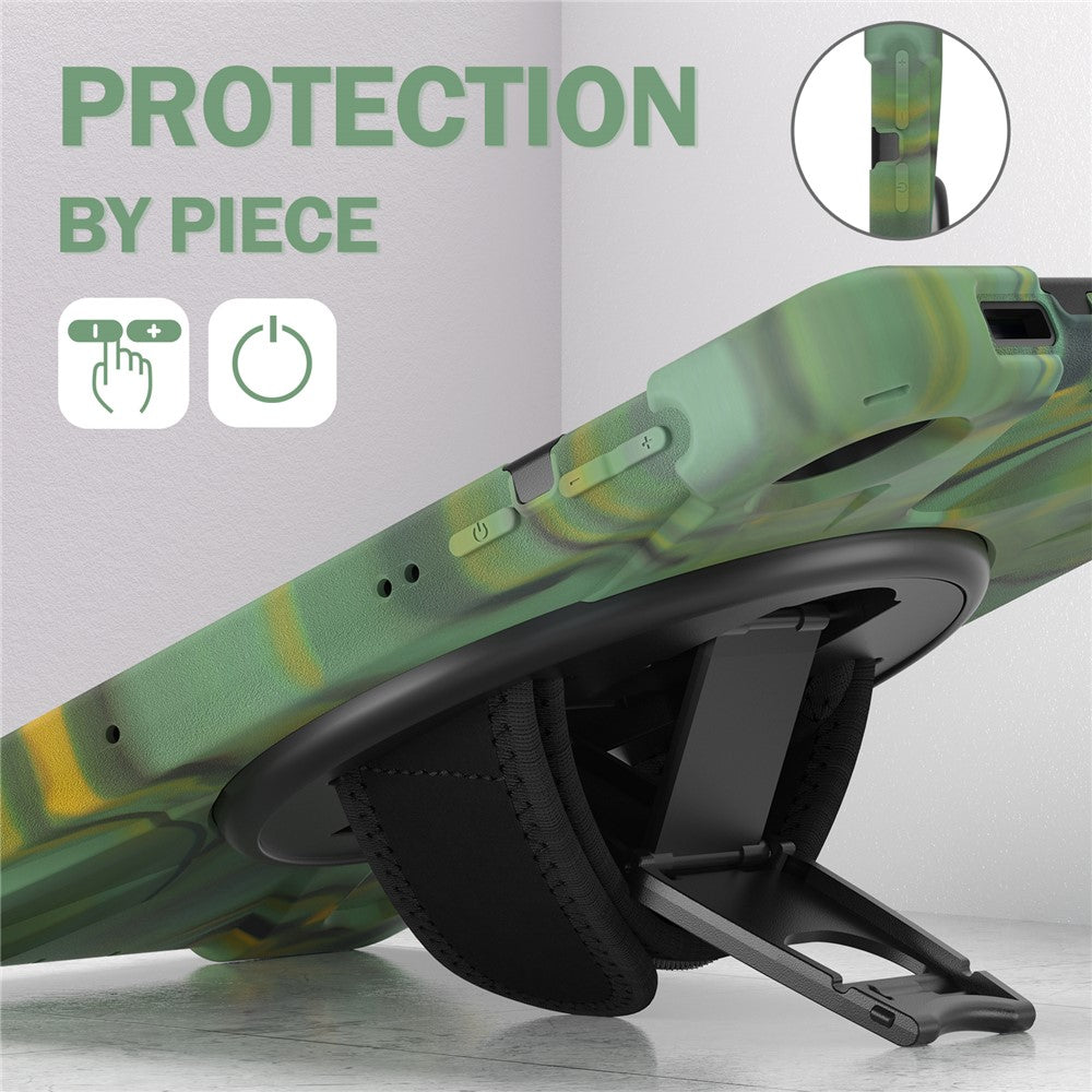 360° Swivel Kickstand PC + Silicone Case for Lenovo Tab M10 Plus (2020) / K10 (2021) TB-X606F / 606X / X6C6F / X6C6X / X6C6NBF - Camouflage