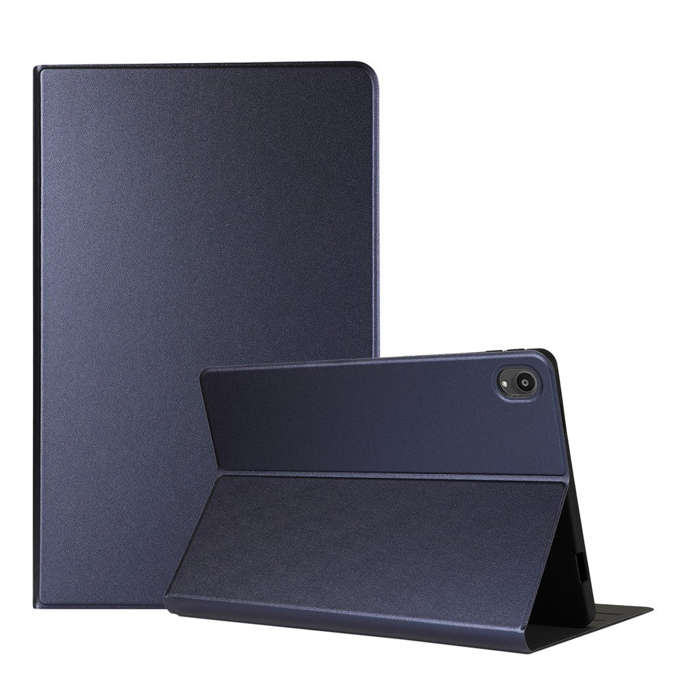 Stand Shell Leather Protective Case for Lenovo Tab P11 11-inch TB-J606F - Dark Blue