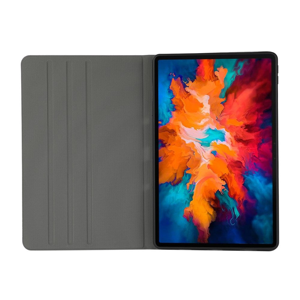 Stand Shell Leather Protective Case for Lenovo Tab P11 11-inch TB-J606F - Dark Blue