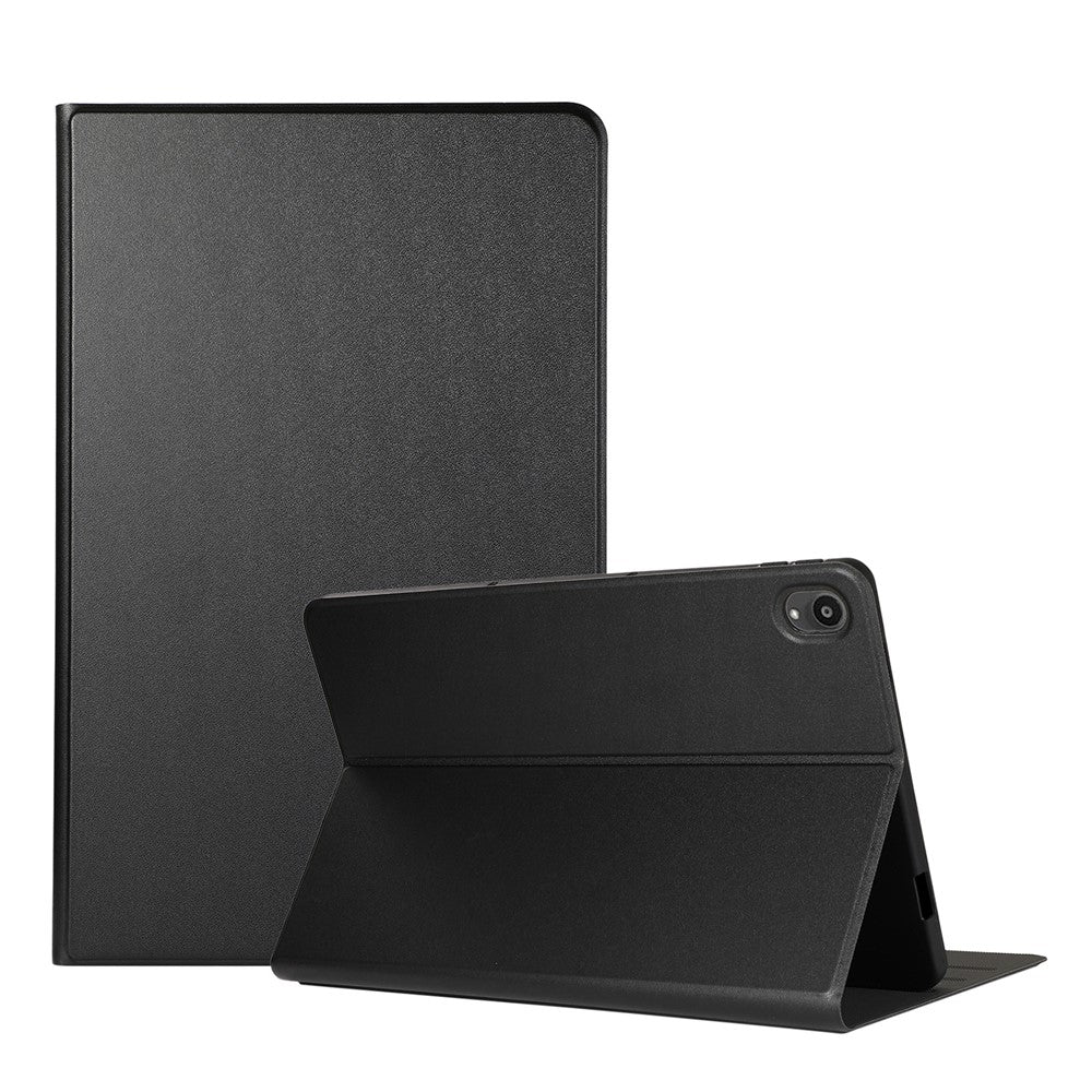 Stand Shell Leather Protective Case for Lenovo Tab P11 11-inch TB-J606F - Black