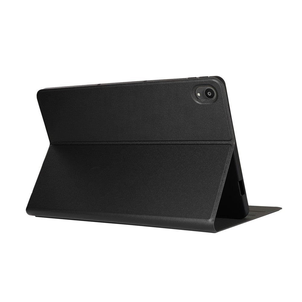 Stand Shell Leather Protective Case for Lenovo Tab P11 11-inch TB-J606F - Black