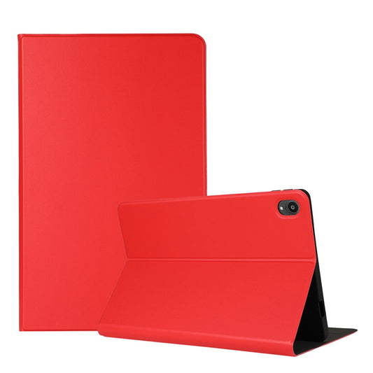 Stand Shell Leather Protective Case for Lenovo Tab P11 11-inch TB-J606F - Red