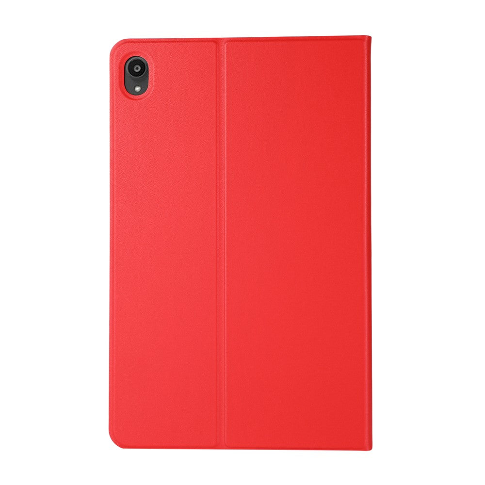 Stand Shell Leather Protective Case for Lenovo Tab P11 11-inch TB-J606F - Red