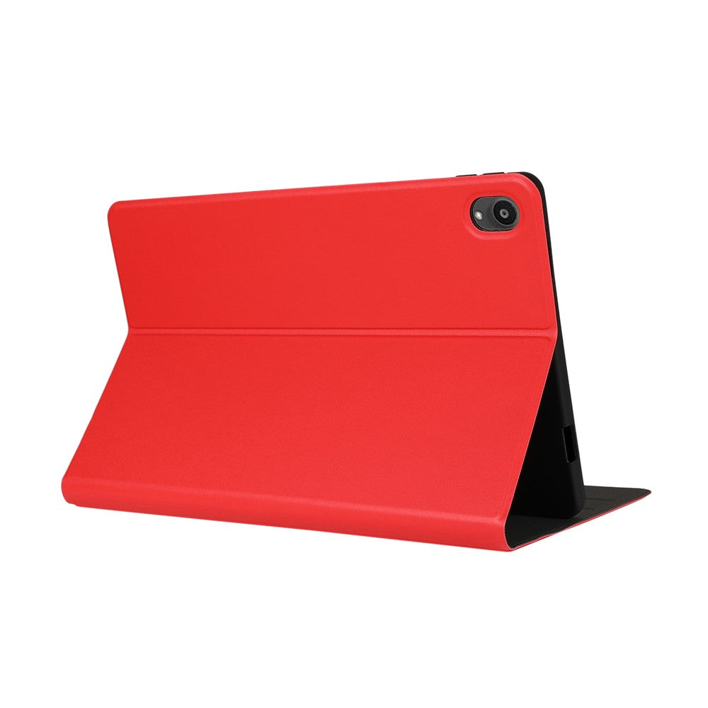 Stand Shell Leather Protective Case for Lenovo Tab P11 11-inch TB-J606F - Red