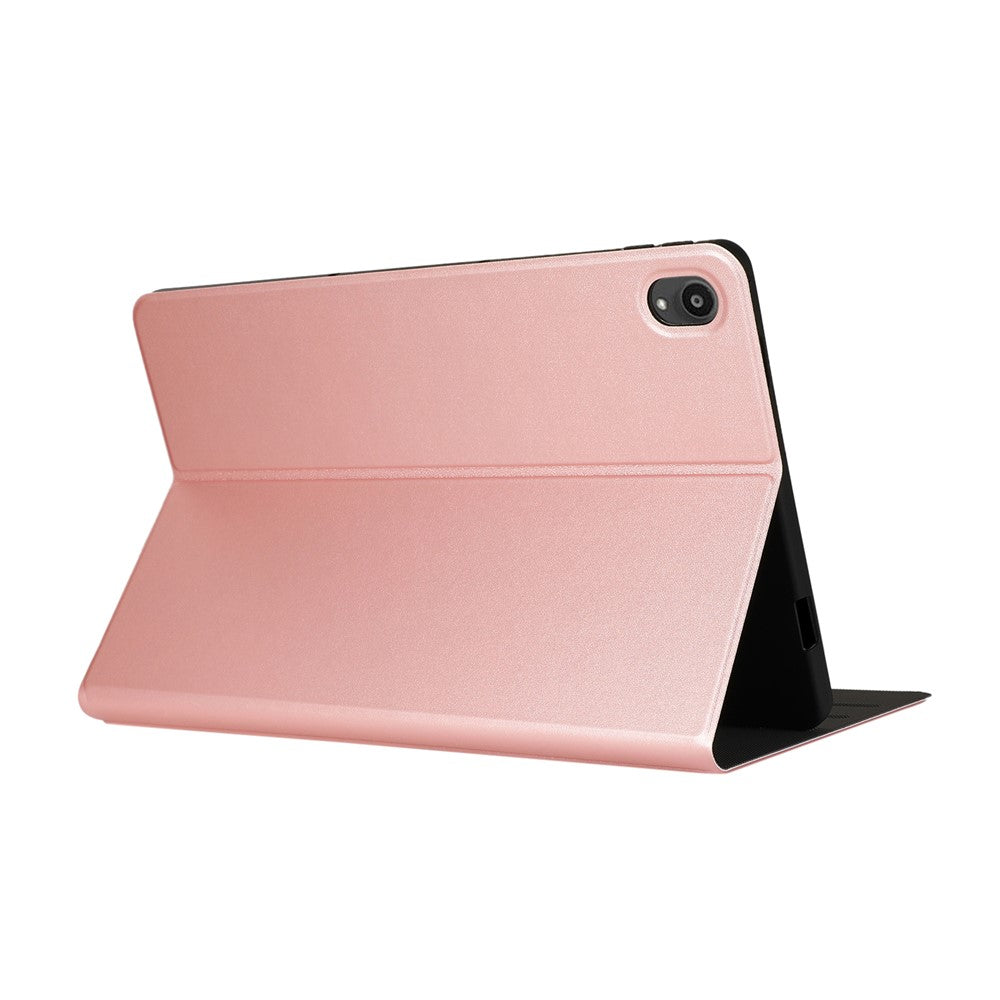 Stand Shell Leather Protective Case for Lenovo Tab P11 11-inch TB-J606F - Rose Gold