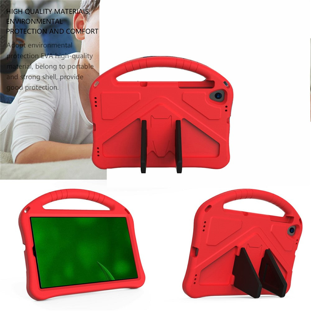 Shock-Absorbed Kickstand + Handheld EVA Case for Lenovo Tab M10 Plus - Red