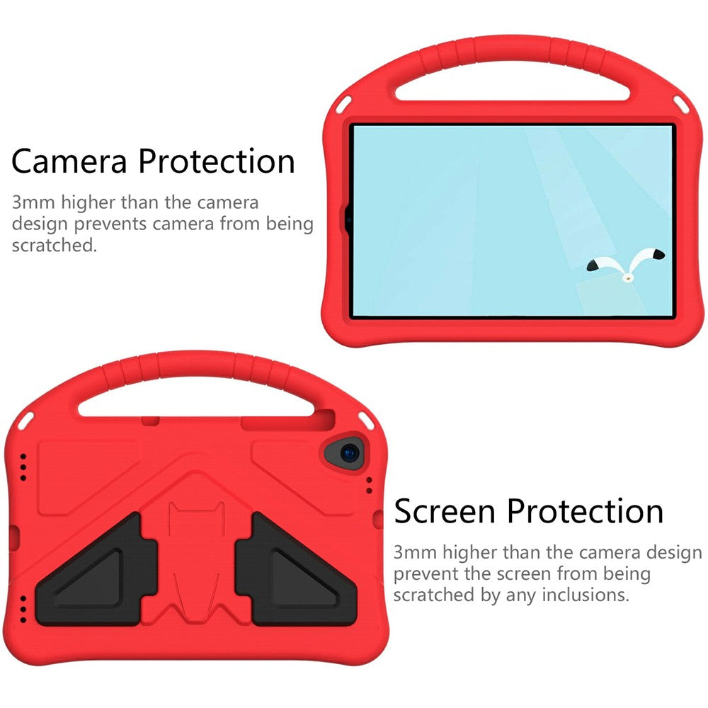 Shock-Absorbed Kickstand + Handheld EVA Case for Lenovo Tab M10 Plus - Red