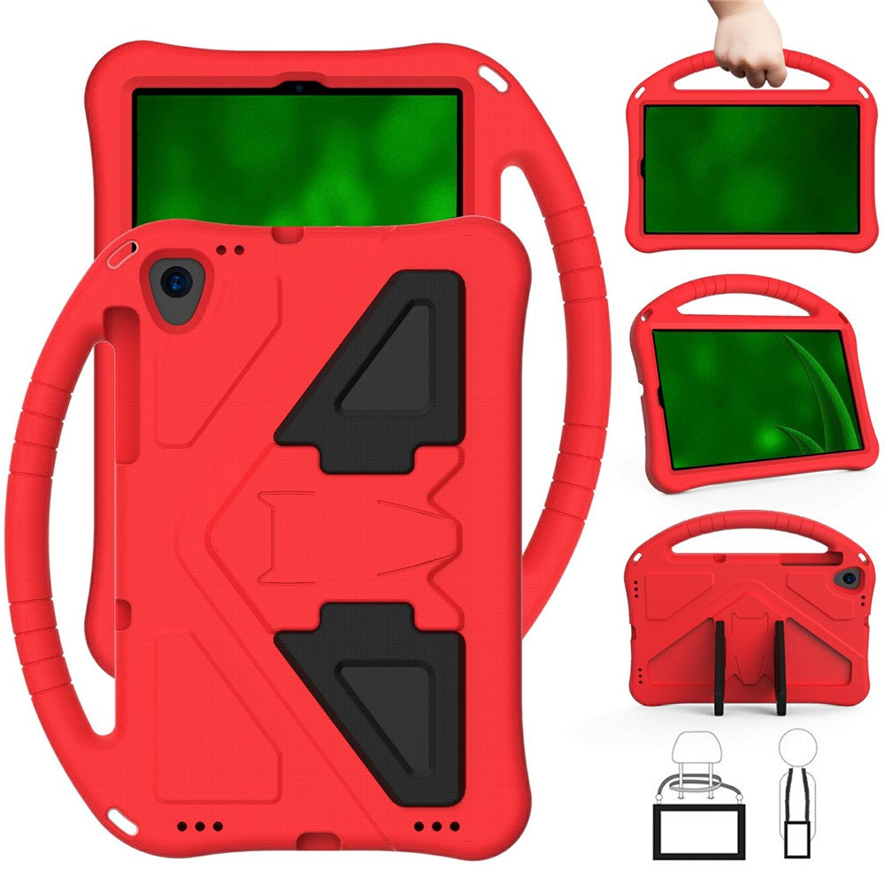 Shock-Absorbed Kickstand + Handheld EVA Case for Lenovo Tab M10 Plus - Red