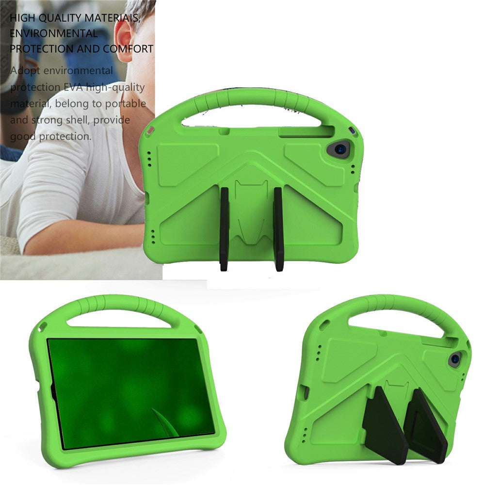 Shock-Absorbed Kickstand + Handheld EVA Case for Lenovo Tab M10 Plus - Green