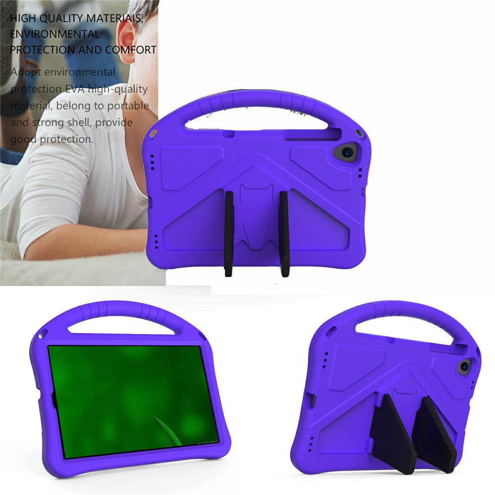 Shock-Absorbed Kickstand + Handheld EVA Case for Lenovo Tab M10 Plus - Purple