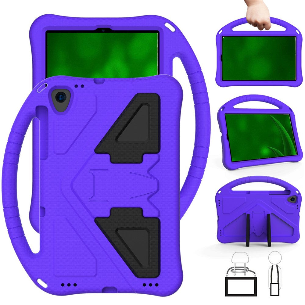 Shock-Absorbed Kickstand + Handheld EVA Case for Lenovo Tab M10 Plus - Purple