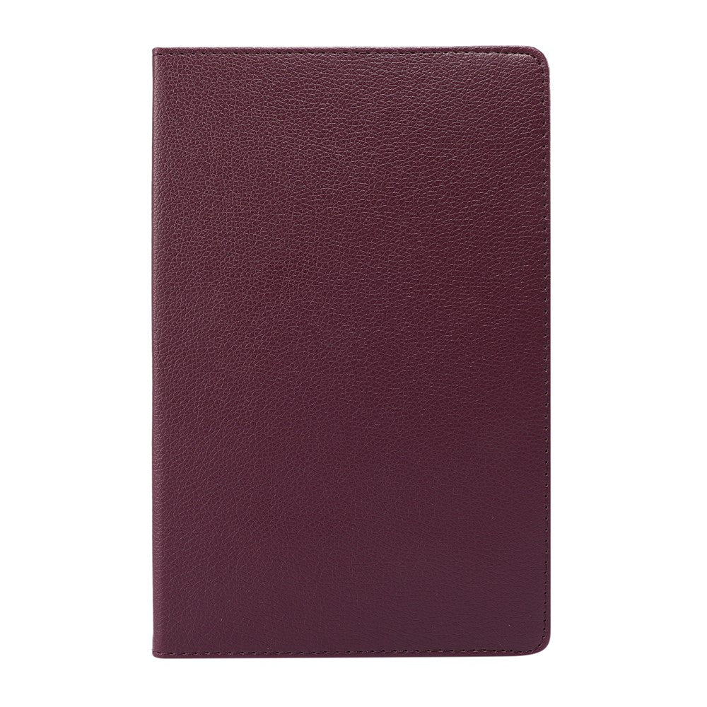 360° Swiveling Stand Design Litchi Texture Leather Case for Lenovo Tab M10 Plus - Purple