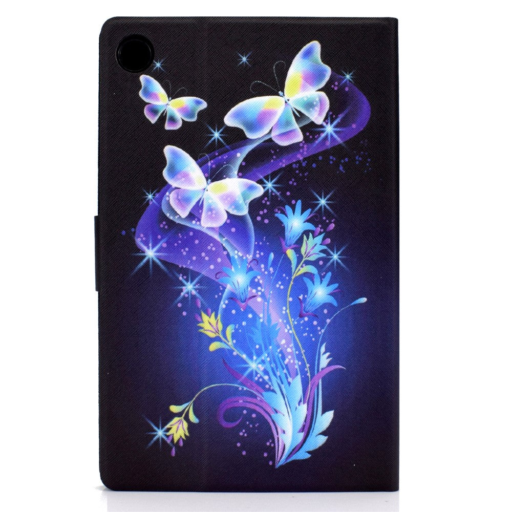 Stand Design Leather Full Protection Tablet Case with Pattern Printing for Lenovo Tab M10 Plus - Butterflies and Flowers