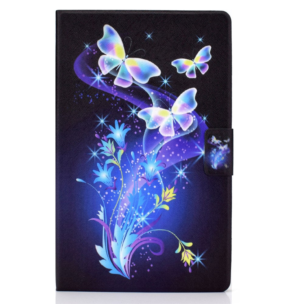 Shock-Proof Pattern Printing Leather Full Protection Tablet Case for Lenovo Tab M10 HD Gen 2 X306 - Butterflies and Flowers