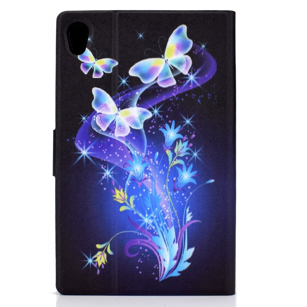 Shock-Proof Pattern Printing Leather Full Protection Tablet Case for Lenovo Tab M10 HD Gen 2 X306 - Butterflies and Flowers