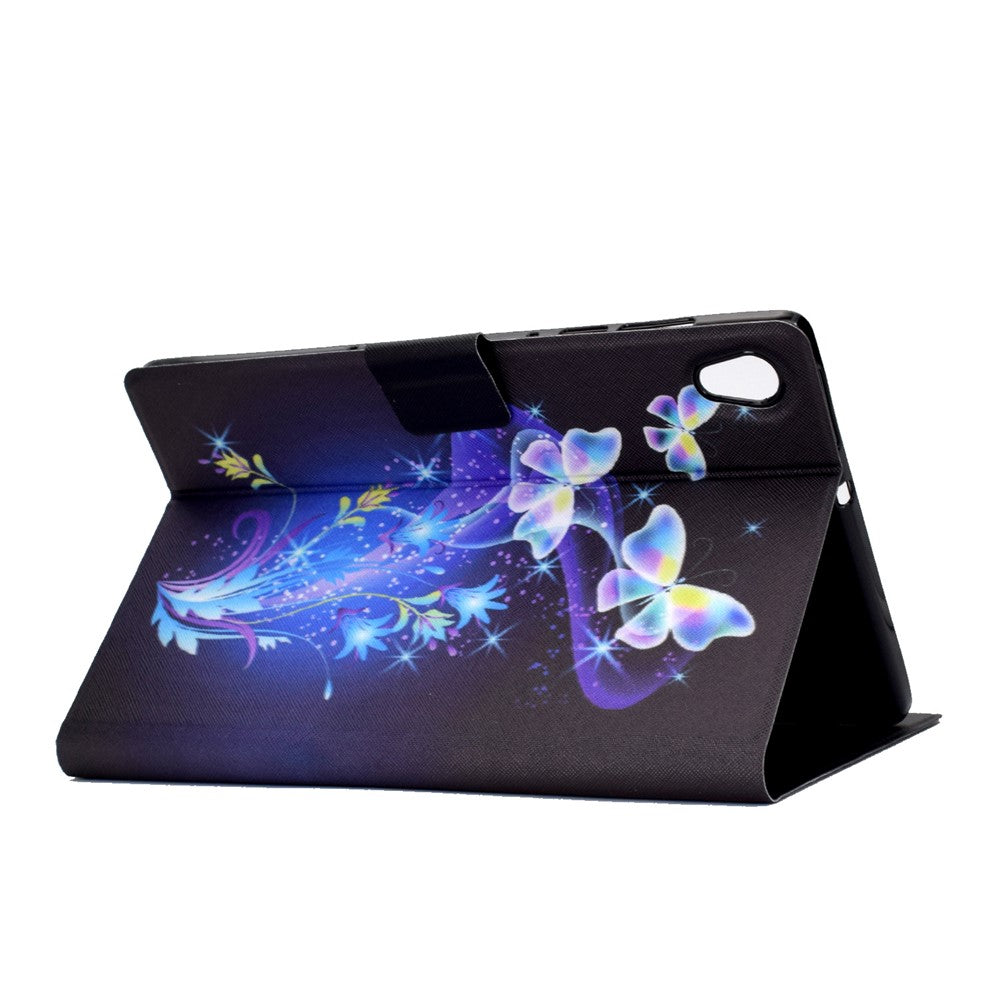 Shock-Proof Pattern Printing Leather Full Protection Tablet Case for Lenovo Tab M10 HD Gen 2 X306 - Butterflies and Flowers