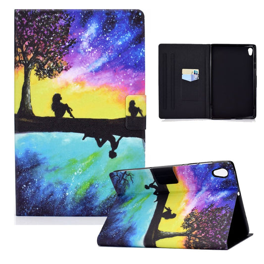 Shock-Proof Pattern Printing Leather Full Protection Tablet Case for Lenovo Tab M10 HD Gen 2 X306 - Starry Sky