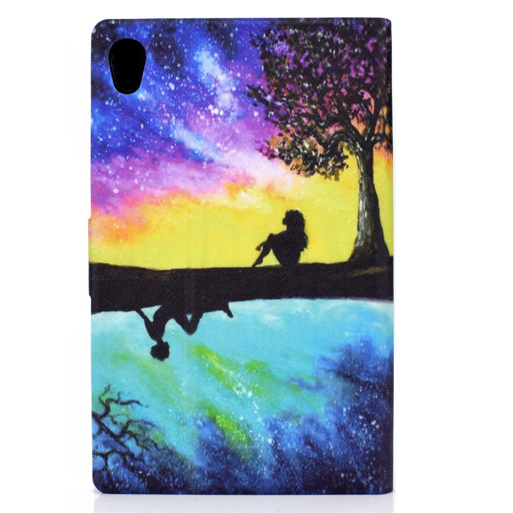 Shock-Proof Pattern Printing Leather Full Protection Tablet Case for Lenovo Tab M10 HD Gen 2 X306 - Starry Sky