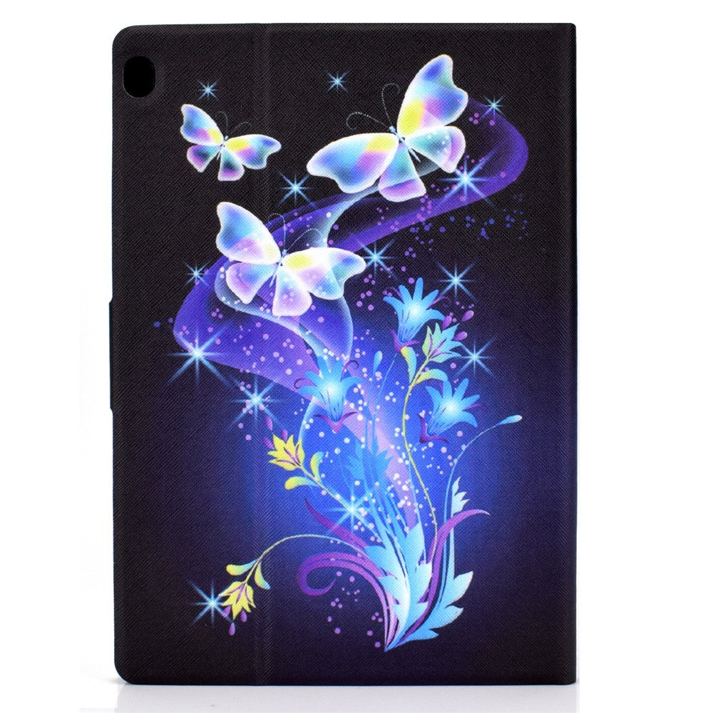 Pattern Printing Design Leather Full Protection Shock-Proof Tablet Case for Lenovo Tab M10 TB-X605F - Butterflies and Flowers