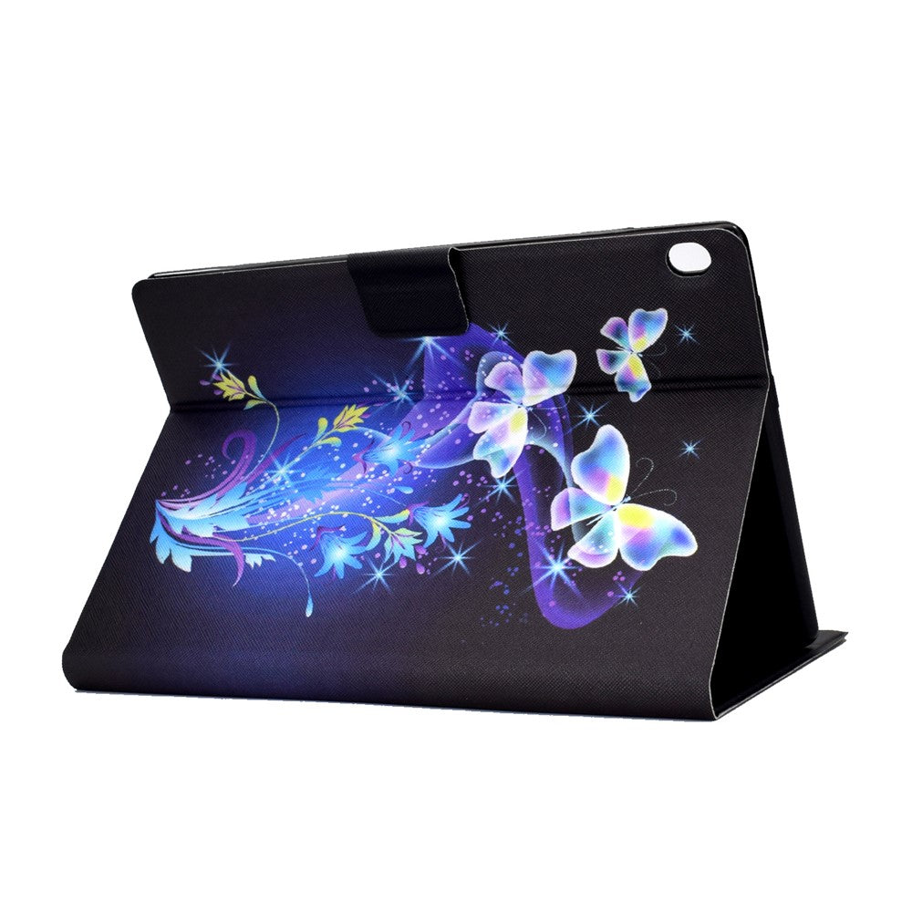 Pattern Printing Design Leather Full Protection Shock-Proof Tablet Case for Lenovo Tab M10 TB-X605F - Butterflies and Flowers