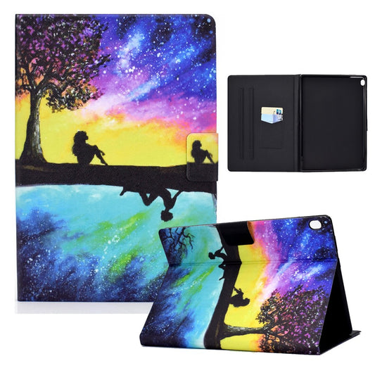 Pattern Printing Design Leather Full Protection Shock-Proof Tablet Case for Lenovo Tab M10 TB-X605F - Starry Sky