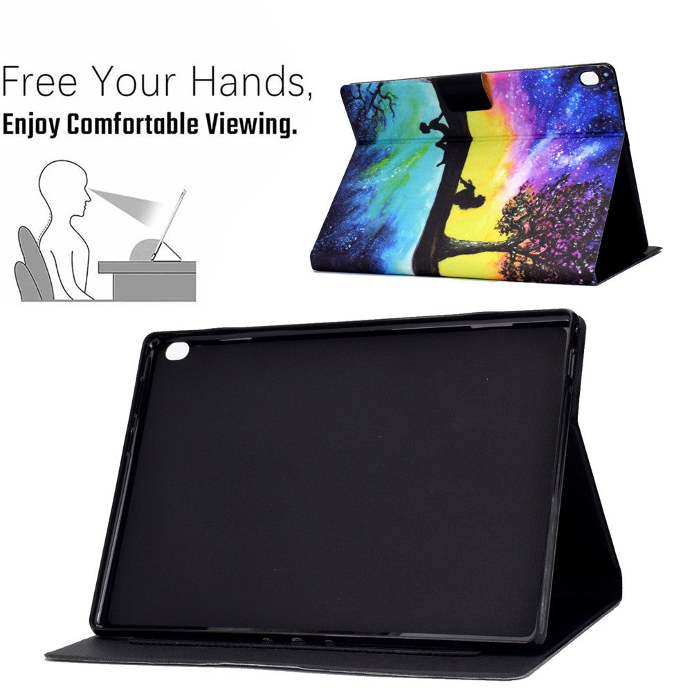 Pattern Printing Design Leather Full Protection Shock-Proof Tablet Case for Lenovo Tab M10 TB-X605F - Starry Sky