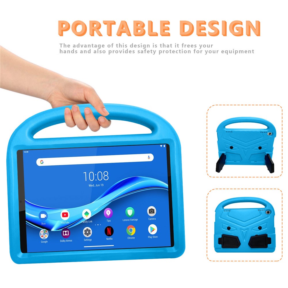 Sparrow Style Shockproof Kickstand EVA Protective Case for Lenovo Tab M10 Plus - Blue
