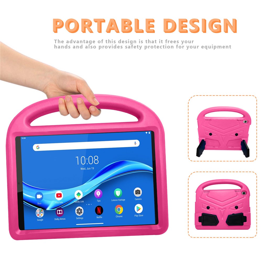 Sparrow Style Shockproof Kickstand EVA Protective Case for Lenovo Tab M10 Plus - Rose