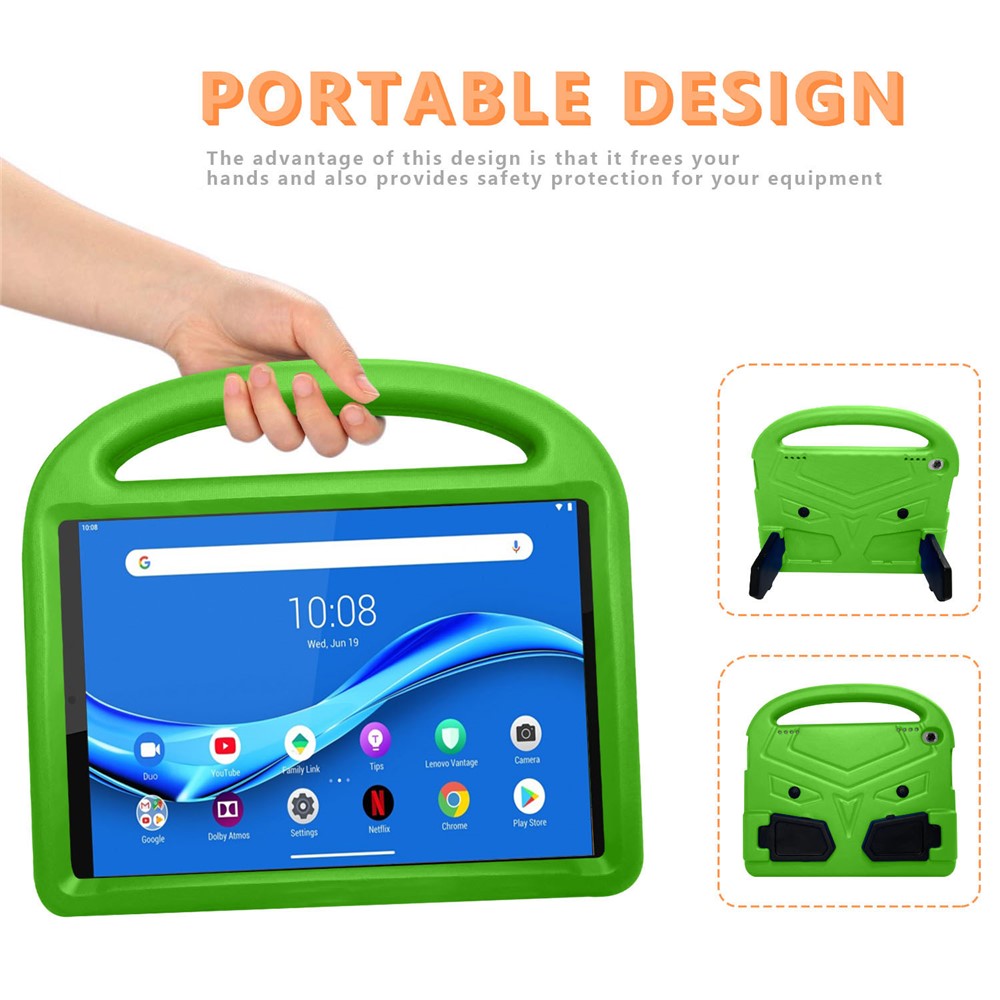 Sparrow Style Shockproof Kickstand EVA Protective Case for Lenovo Tab M10 Plus - Green
