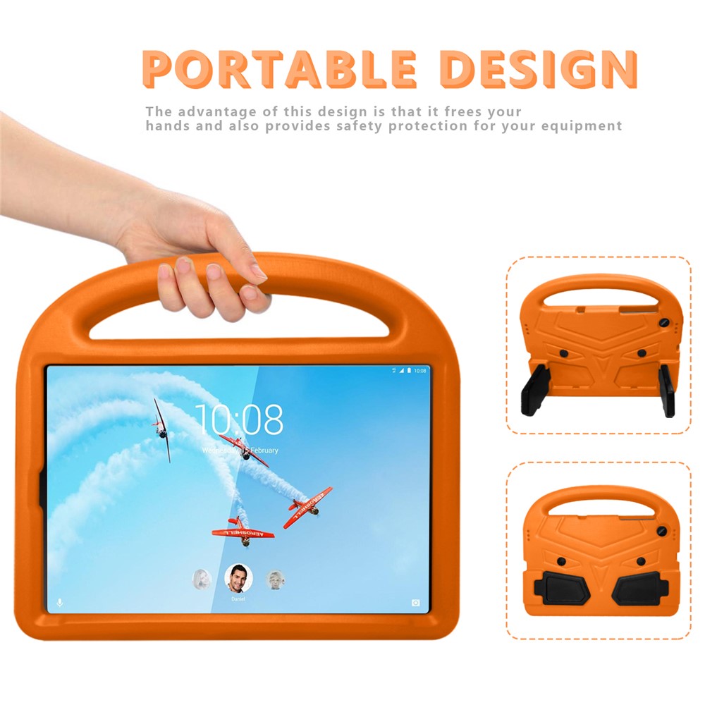 Sparrow Style Shockproof Kickstand EVA Protective Case for Lenovo Tab M10 TB-X605F - Orange