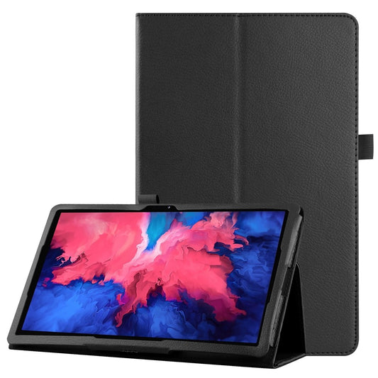 Litchi Texture Leather Tablet Case with Stand for Lenovo Tab P11 Pro 2020 11.5 TB-J706F/J706L - Black