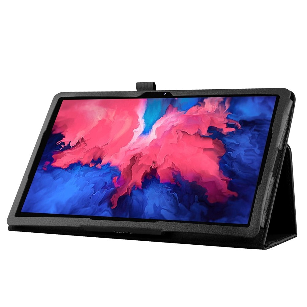 Litchi Texture Leather Tablet Case with Stand for Lenovo Tab P11 Pro 2020 11.5 TB-J706F/J706L - Black