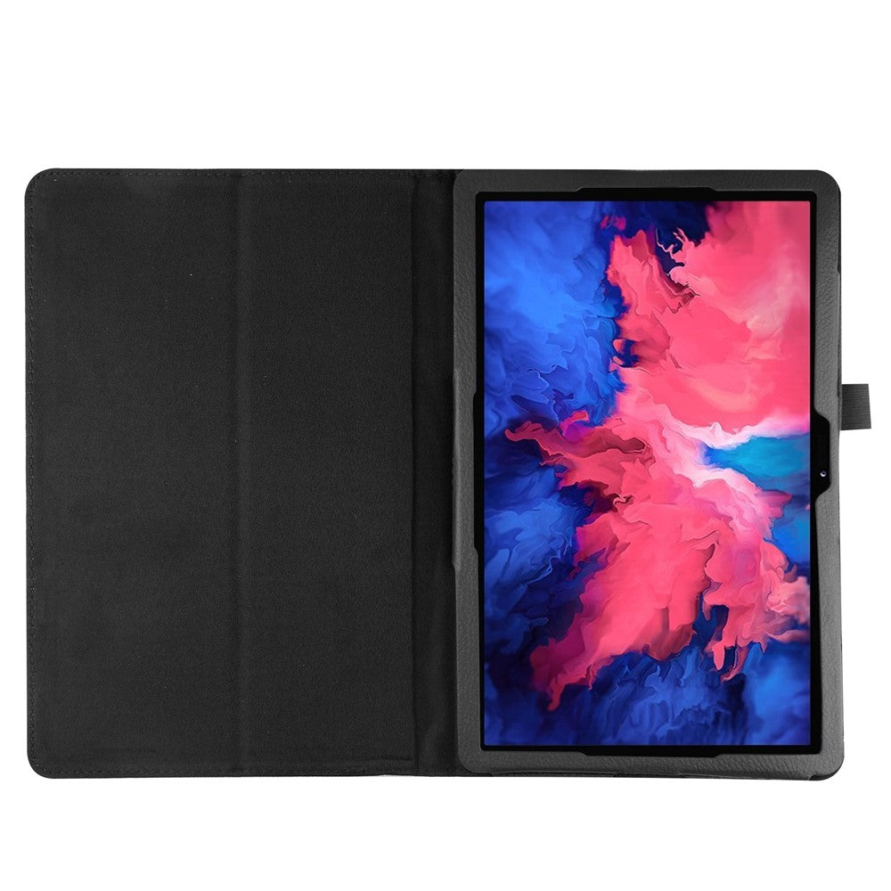 Litchi Texture Leather Tablet Case with Stand for Lenovo Tab P11 Pro 2020 11.5 TB-J706F/J706L - Black