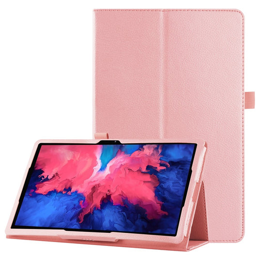Litchi Texture Leather Tablet Case with Stand for Lenovo Tab P11 Pro 2020 11.5 TB-J706F/J706L - Pink