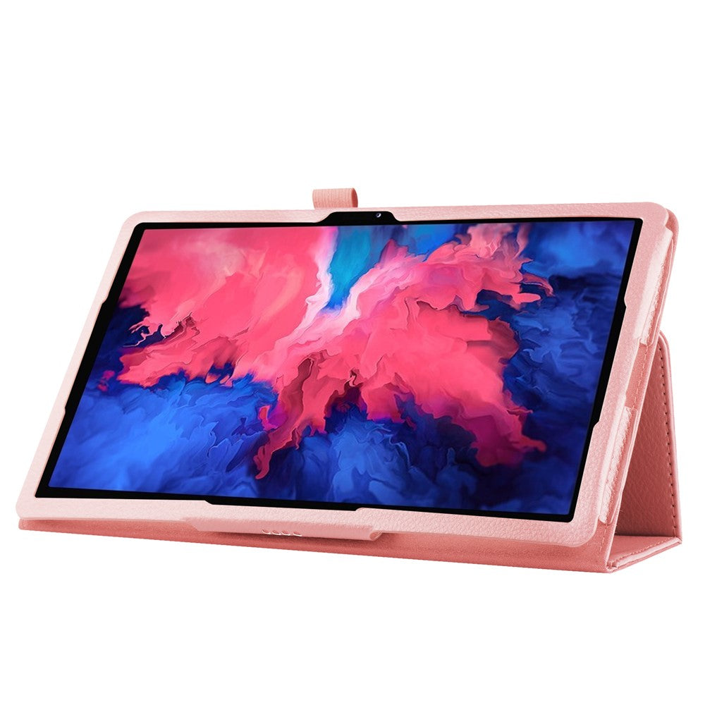 Litchi Texture Leather Tablet Case with Stand for Lenovo Tab P11 Pro 2020 11.5 TB-J706F/J706L - Pink