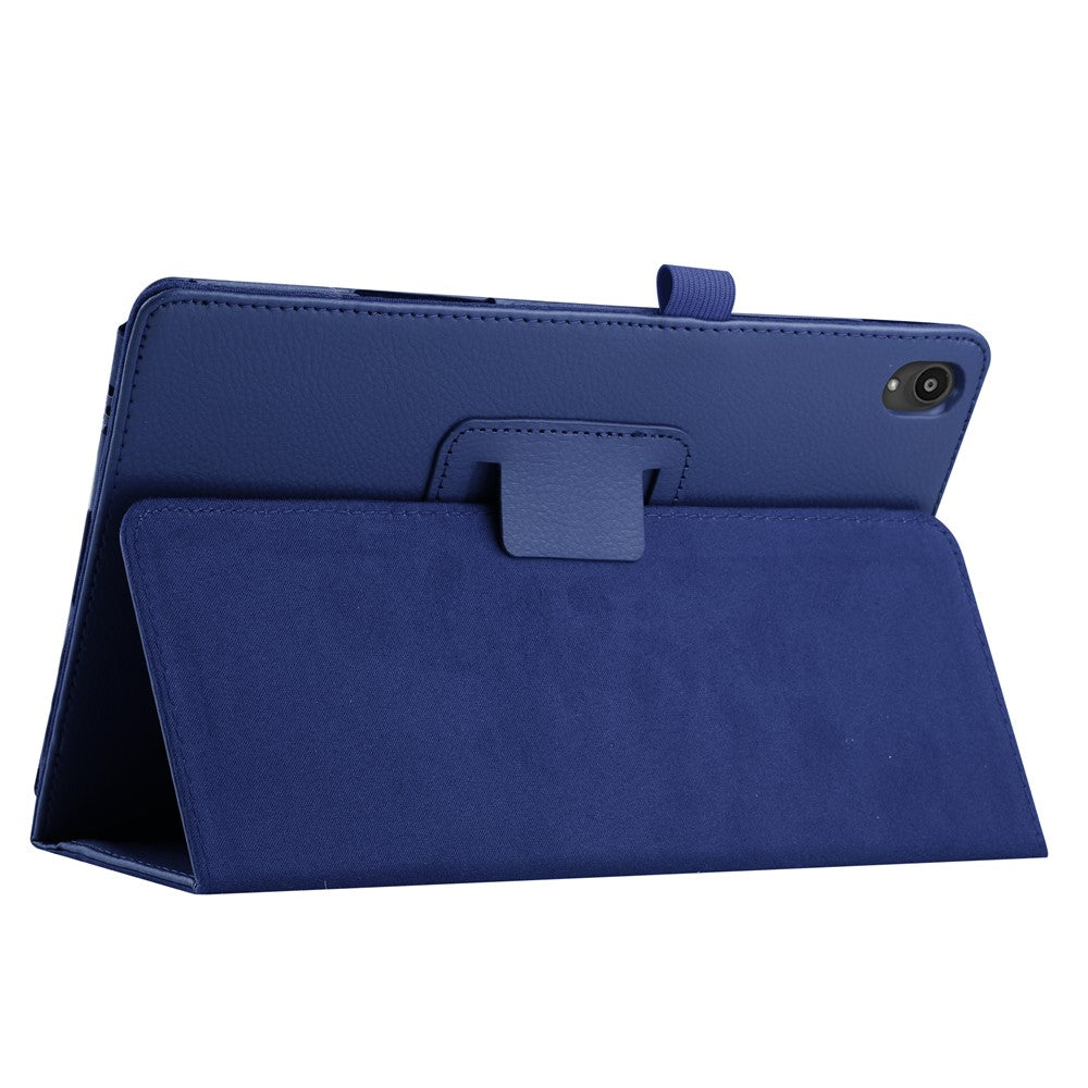Litchi Texture Leather Tablet Case with Stand for Lenovo Tab P11 Pro 2020 11.5 TB-J706F/J706L - Dark Blue