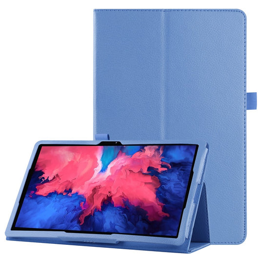 Litchi Texture Leather Tablet Case with Stand for Lenovo Tab P11 Pro 2020 11.5 TB-J706F/J706L - Blue