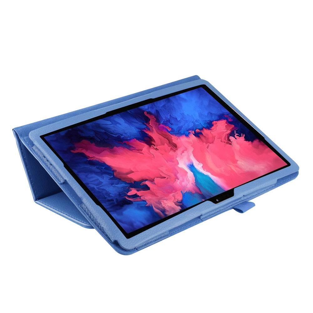 Litchi Texture Leather Tablet Case with Stand for Lenovo Tab P11 Pro 2020 11.5 TB-J706F/J706L - Blue