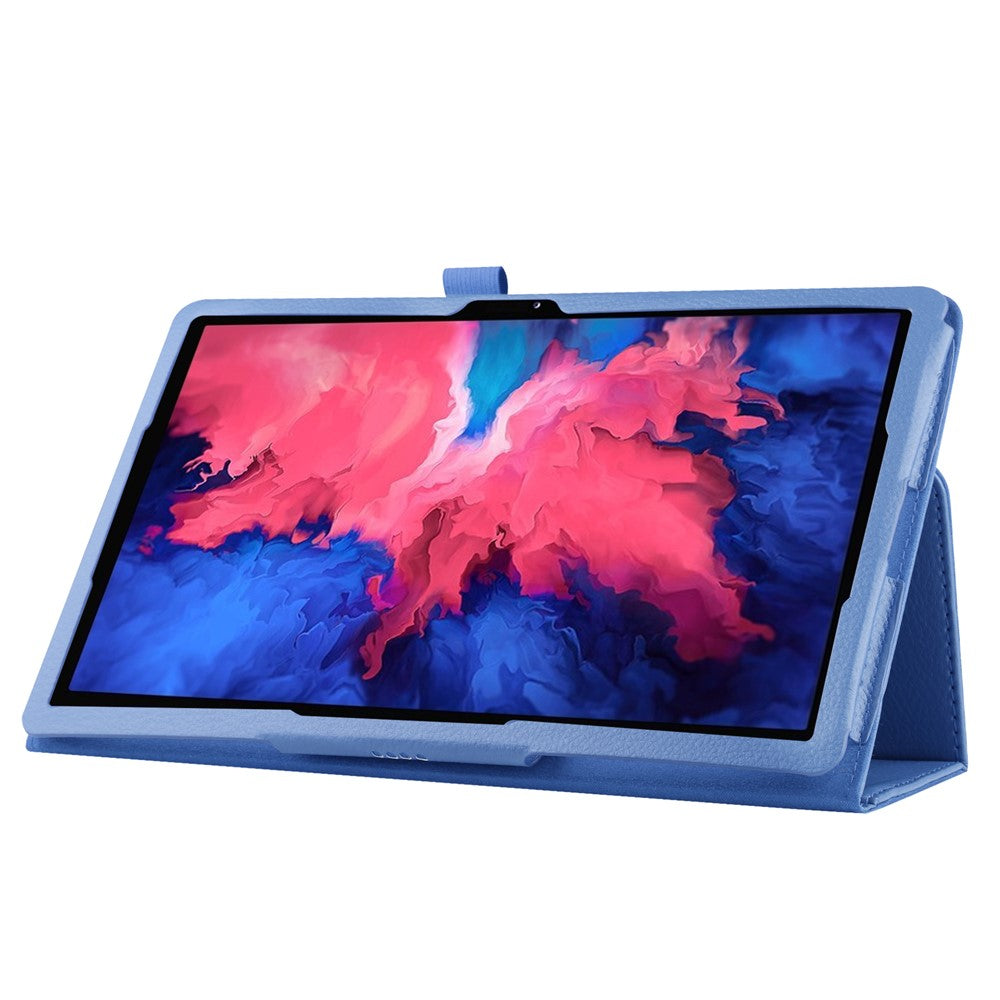 Litchi Texture Leather Tablet Case with Stand for Lenovo Tab P11 Pro 2020 11.5 TB-J706F/J706L - Blue