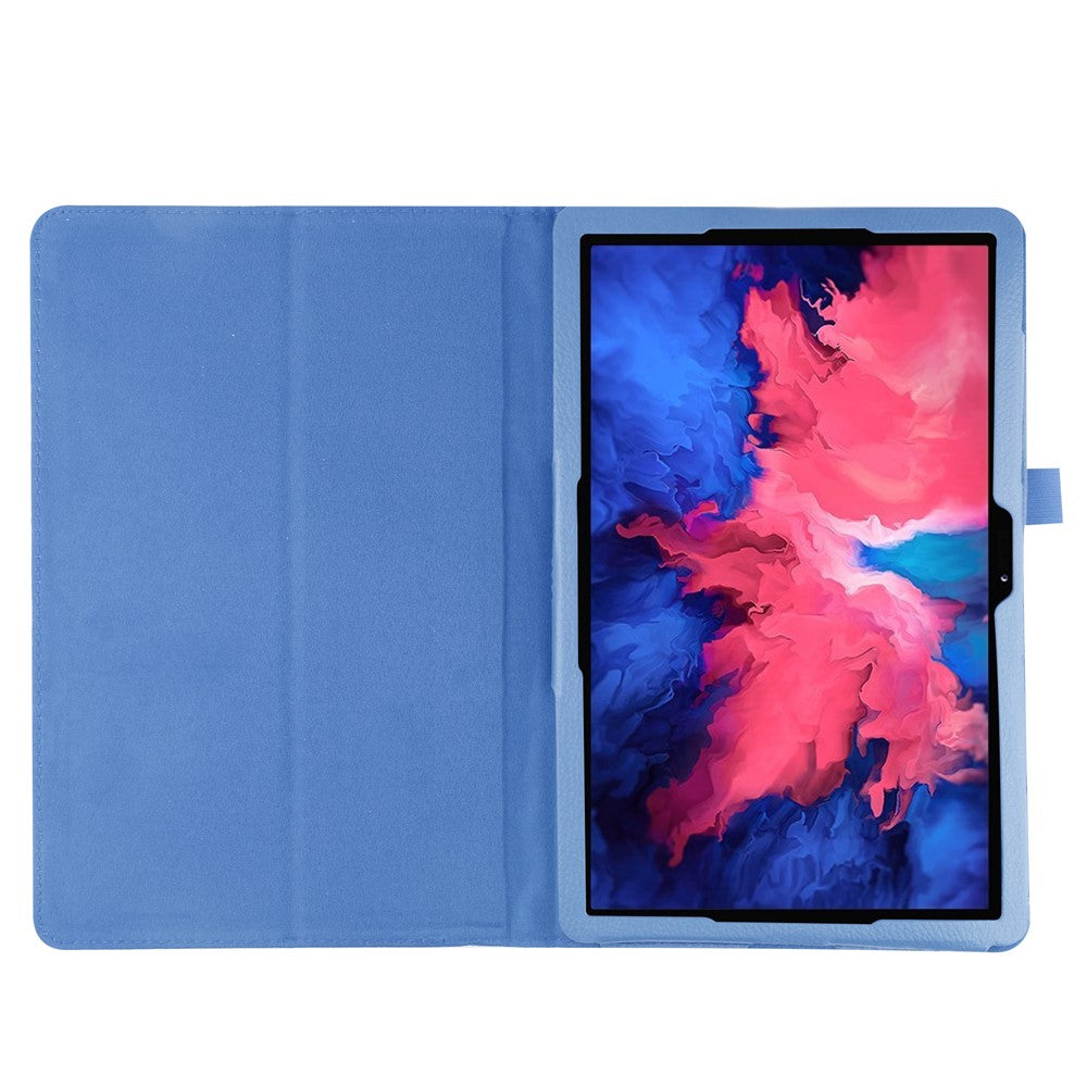Litchi Texture Leather Tablet Case with Stand for Lenovo Tab P11 Pro 2020 11.5 TB-J706F/J706L - Blue