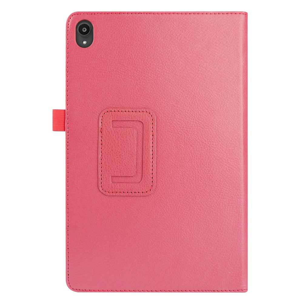 Litchi Texture Leather Tablet Case with Stand for Lenovo Tab P11 / P11 5G 11 inch TB-J606F / J606X - Rose