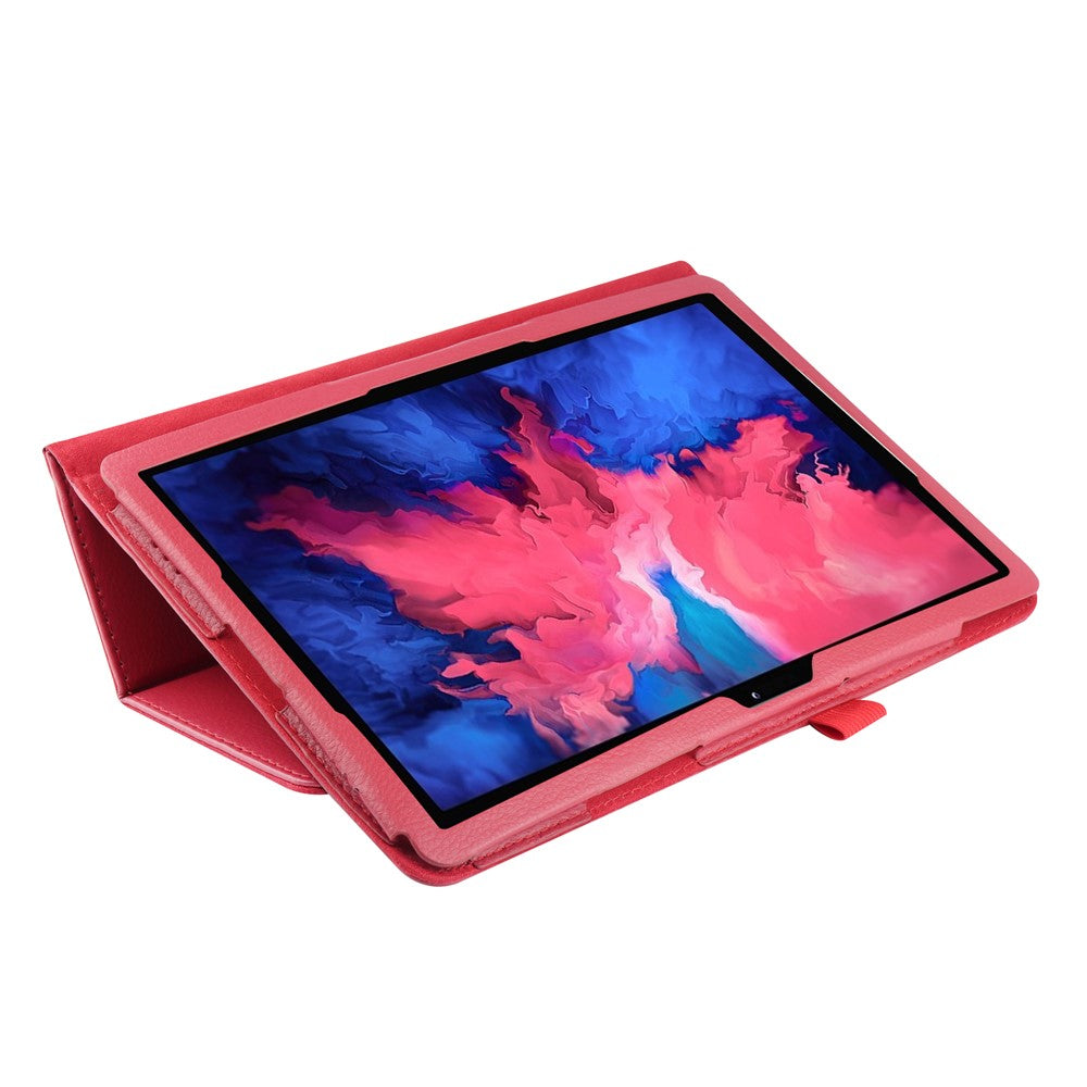 Litchi Texture Leather Tablet Case with Stand for Lenovo Tab P11 / P11 5G 11 inch TB-J606F / J606X - Rose