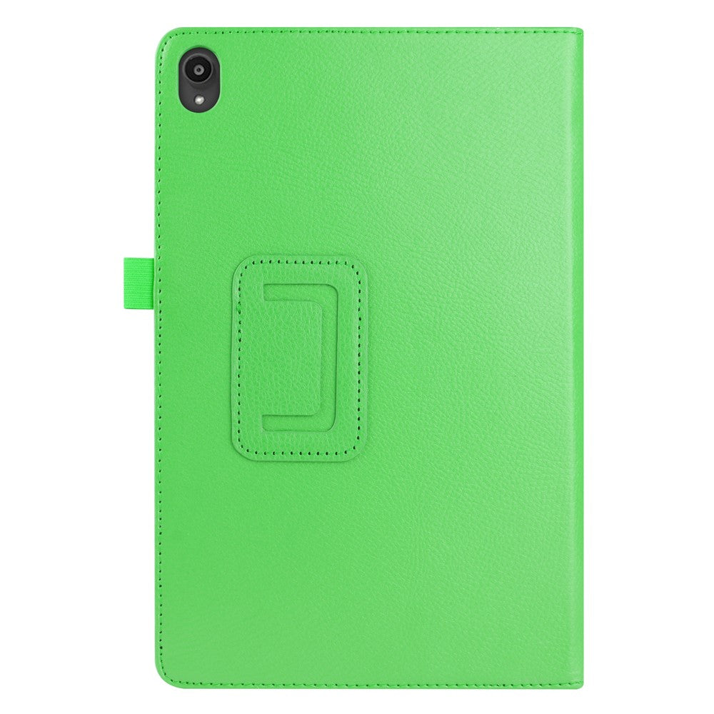 Litchi Texture Leather Tablet Case with Stand for Lenovo Tab P11 / P11 5G 11 inch TB-J606F / J606X - Green
