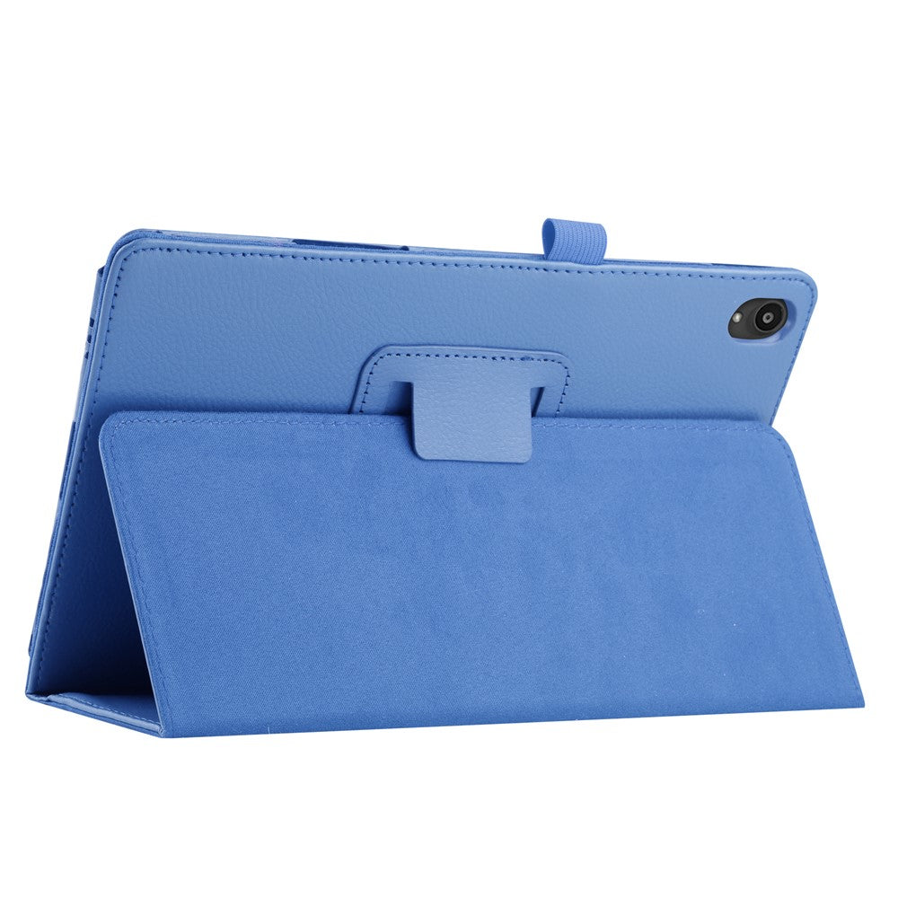 Litchi Texture Leather Tablet Case with Stand for Lenovo Tab P11 / P11 5G 11 inch TB-J606F / J606X - Blue